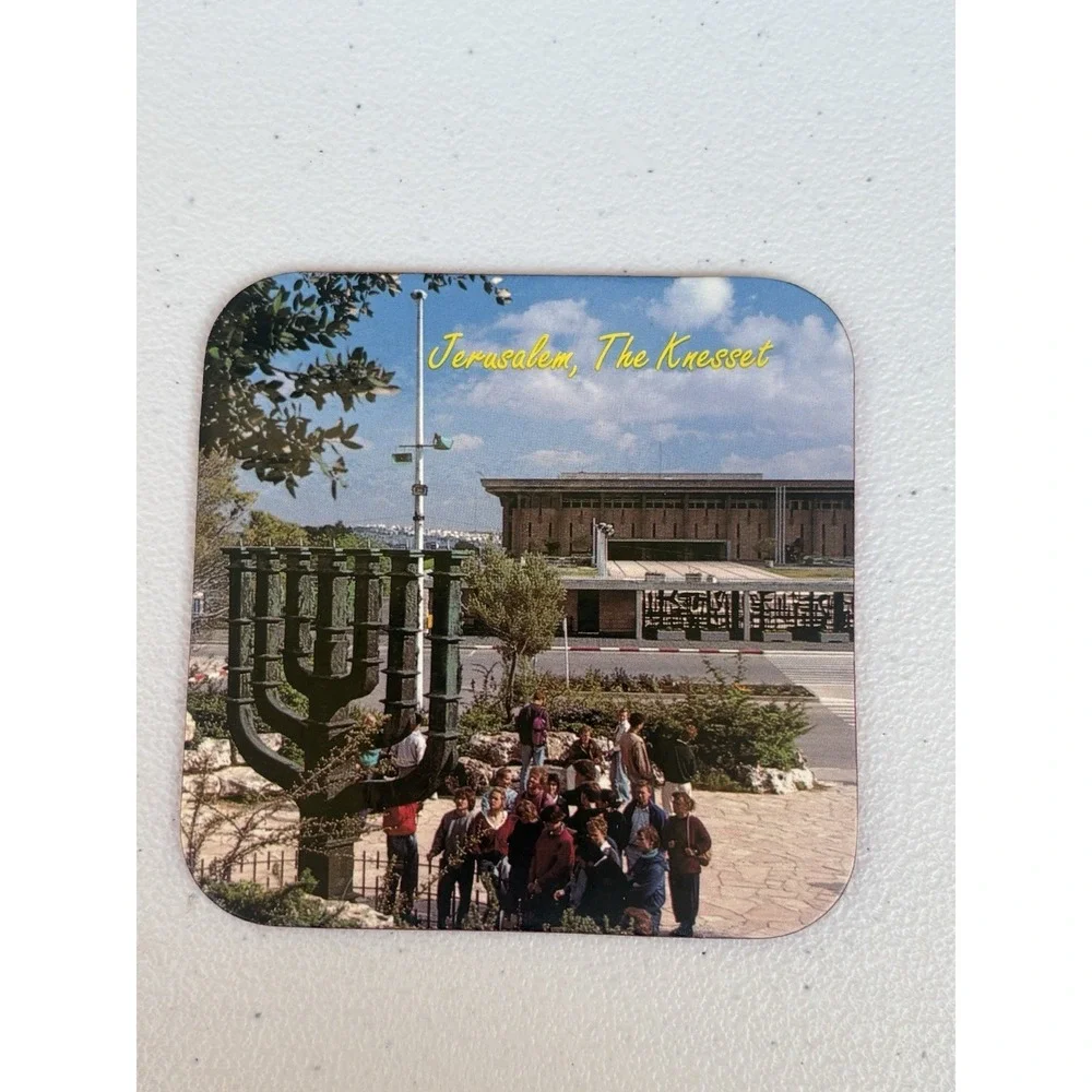 Drink Coasters‎ Jerusalem themed Set of 6 Vintage iconic historical sites 4 x 4